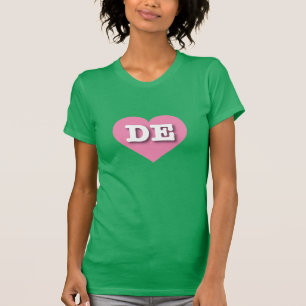Delaware Pink Heart - I love DE T-Shirt