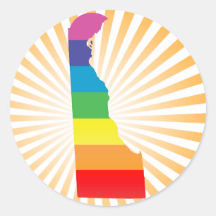 delaware pride. classic round sticker