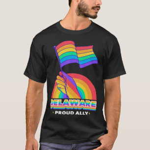 Delaware Proud Ally Pride Month LGBTQ LGBT Communi T-Shirt