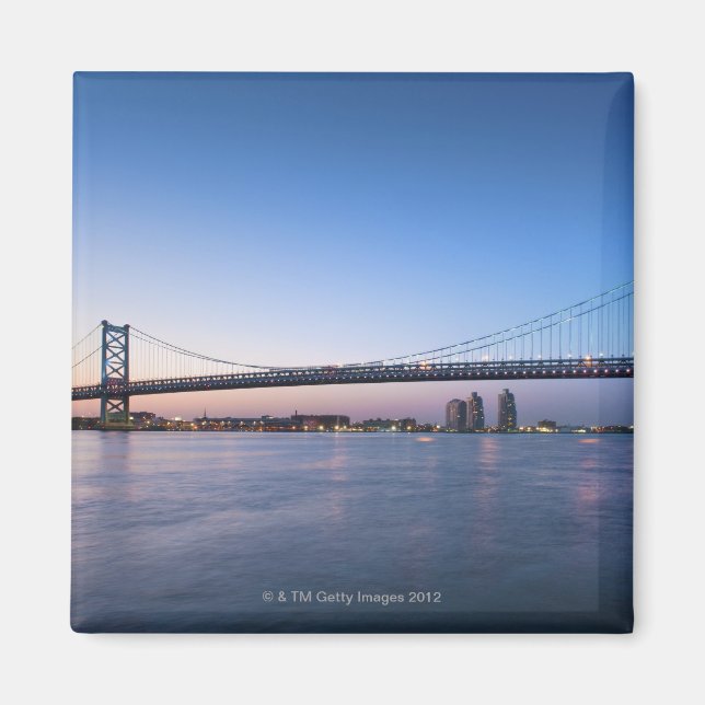 Delaware River, Ben Franklin Bridge Magnet (Front)