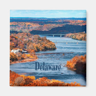 Delaware River Fall Leaves Magnet