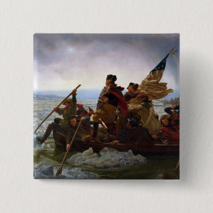 Delaware River Revolution Pres. George Washington 15 Cm Square Badge