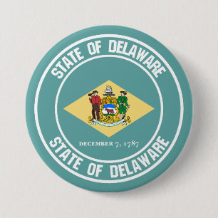 Delaware Round Emblem 7.5 Cm Round Badge
