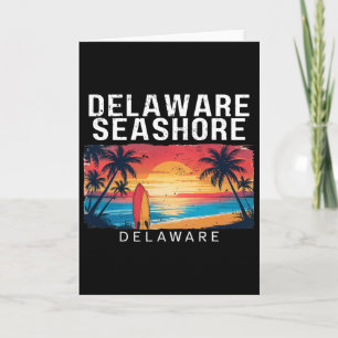 Delaware Seashore Delaware Men Women Surfing _1 Card