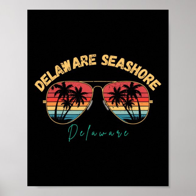 Delaware Seashore Delaware Souvenir Surfboard  Poster (Front)