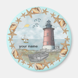 Delaware Shells Lighthouse magnet