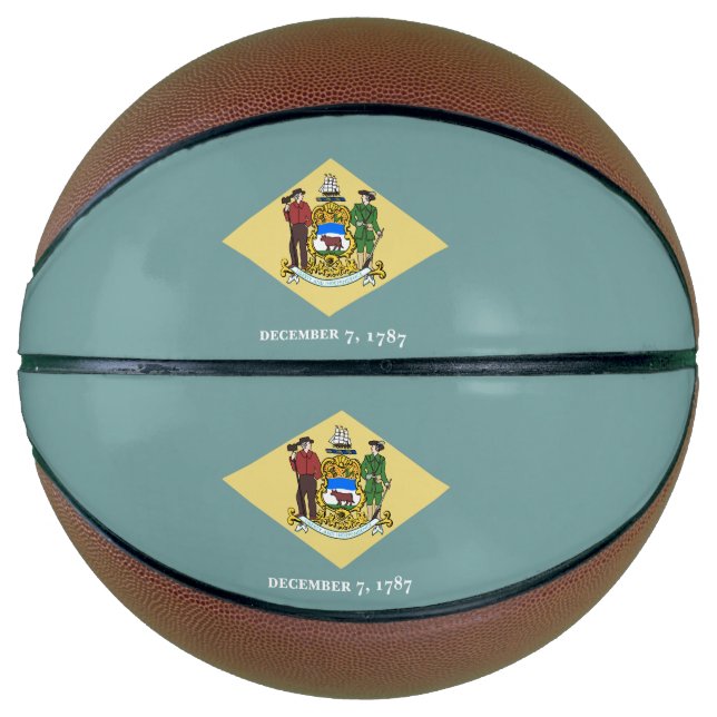 Delaware State Flag Basketball (Front)