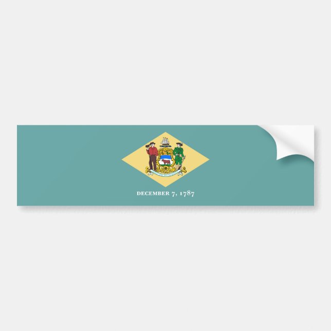 Delaware State Flag Design Bumper Sticker (Front)