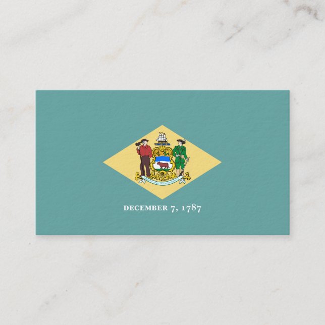 Delaware State Flag Design Business Card (Front)