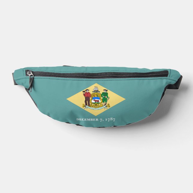 Delaware State Flag Design Decor Bum Bags (Lay Down)