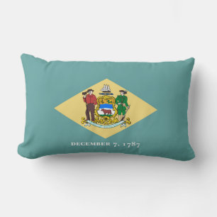 Delaware State Flag Design Lumbar Cushion