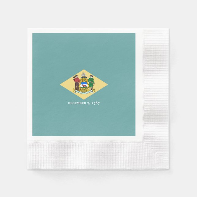 Delaware State Flag Design Napkin (Front)