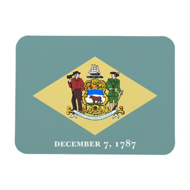 Delaware State Flag Magnet (Horizontal)