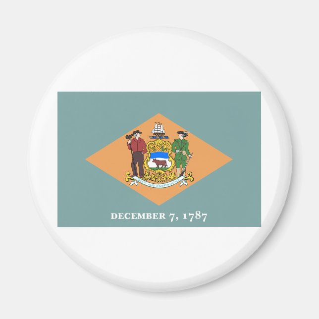 Delaware State Flag Magnet (Front)