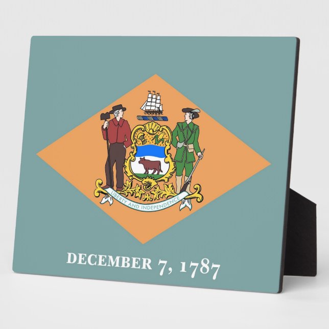 Delaware State Flag Plaque (Side)