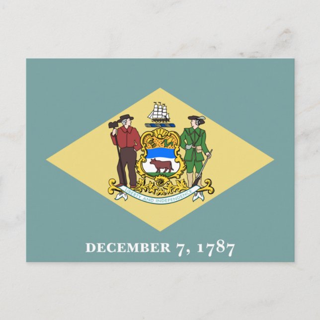 Delaware State Flag.png Postcard (Front)