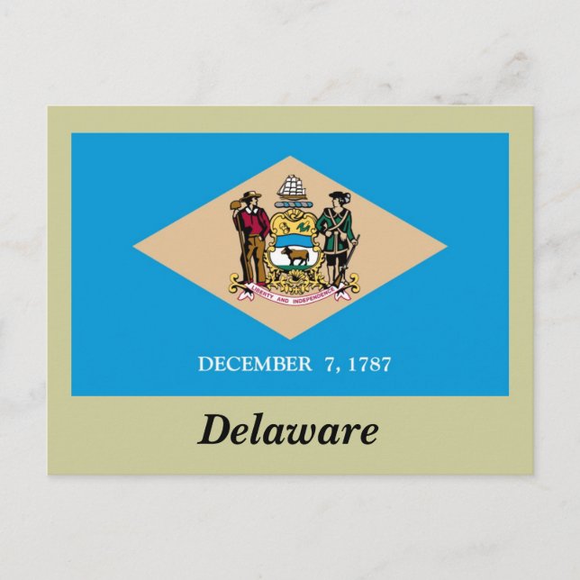 Delaware State Flag Postcard (Front)