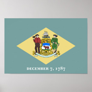 Delaware State Flag Poster