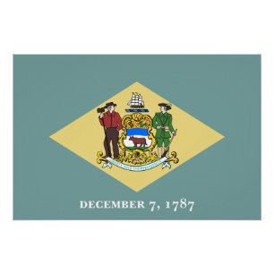 Delaware State Flag Poster