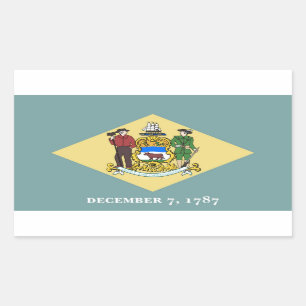 Delaware State flag Rectangular Sticker