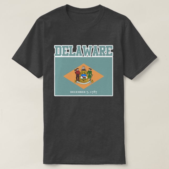 Delaware State Flag T-Shirt (Design Front)