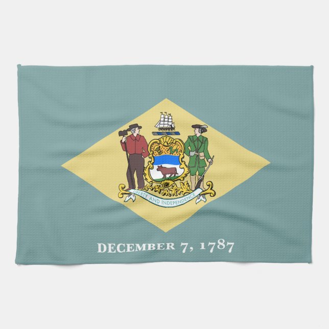 Delaware State Flag Tea Towel (Horizontal)