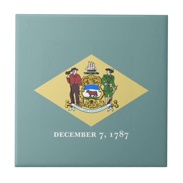 Delaware State Flag Tile (Front)