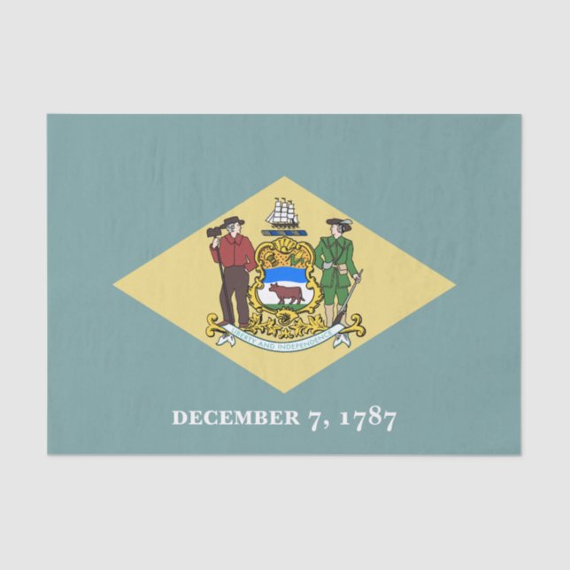 Delaware State Flag Tissue Paper (Front)