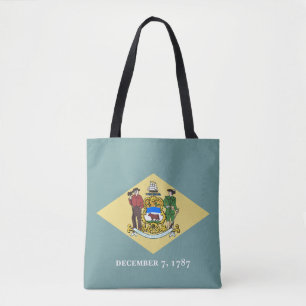 Delaware State Flag Tote Bag