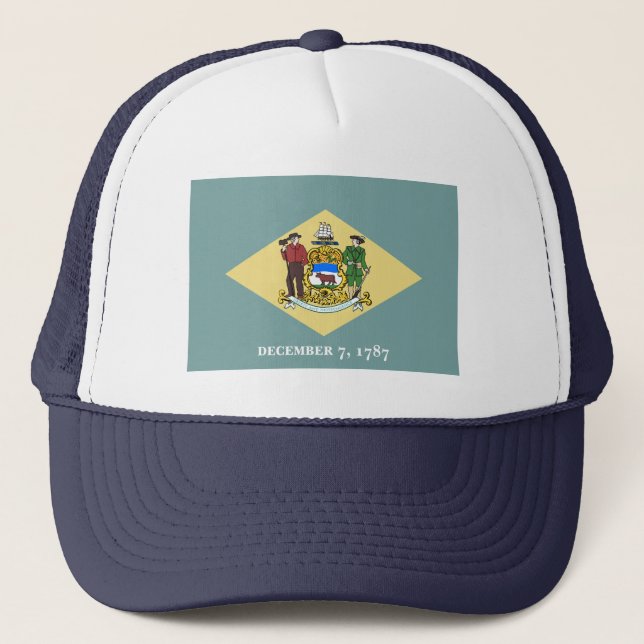 Delaware State Flag Trucker Hat (Front)