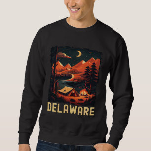 Delaware Sunset retro 70s vintage hiking camping   Sweatshirt
