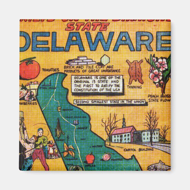 Delaware the Diamond State Magnet (Front)