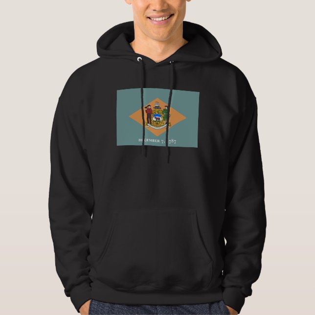 Delaware The Diamond US State Flag Hoodie (Front)