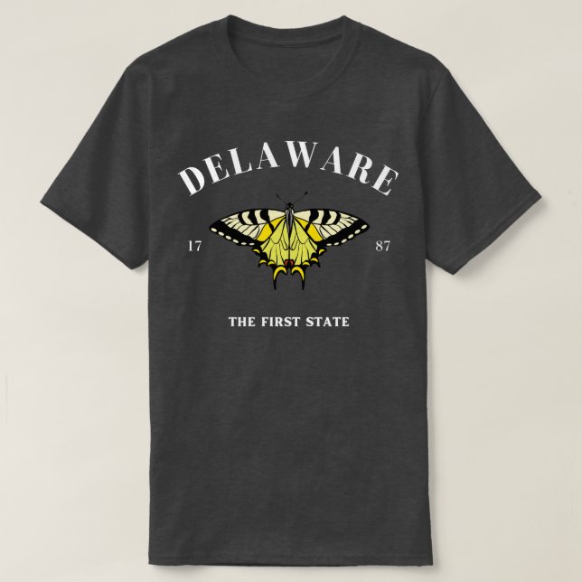 Delaware the First State on Dark T-Shirt (Design Front)