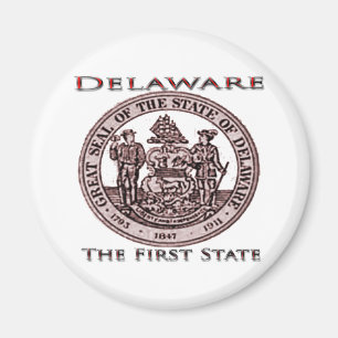 Delaware The First State Seal Magnet