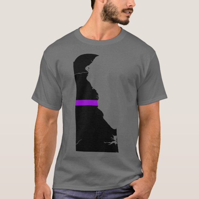 Delaware Thin Purple Line T-Shirt (Front)