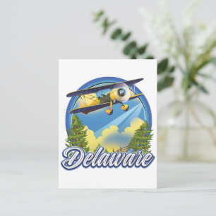 Delaware travel logo invitation postcard