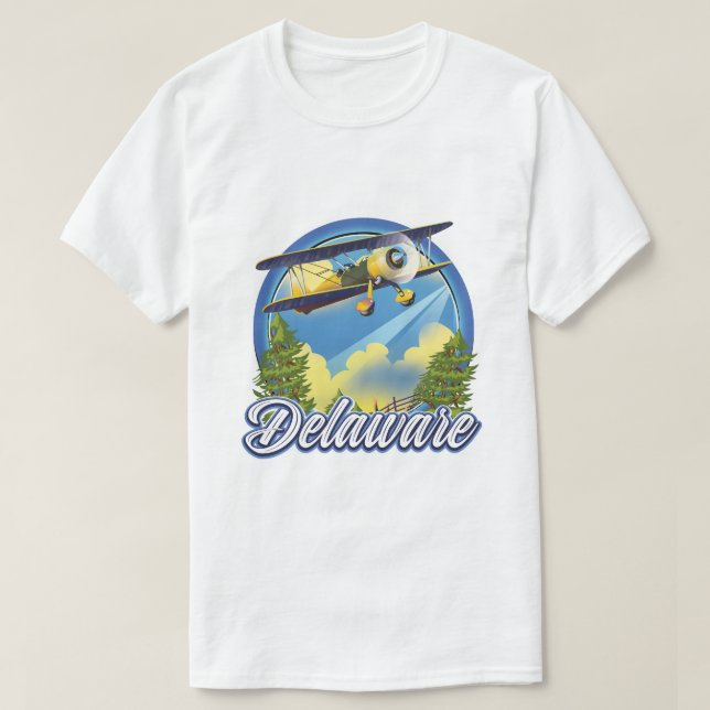 Delaware travel logo T-Shirt (Design Front)