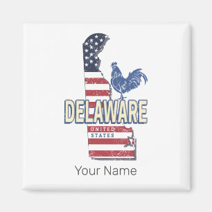 Delaware United States Retro State Map Vintage USA Magnet