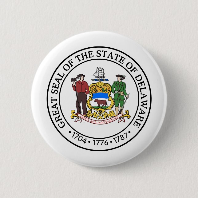 Delaware, USA 6 Cm Round Badge (Front)