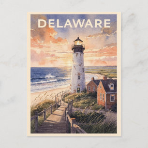 Delaware USA Vintage Travel Postcard