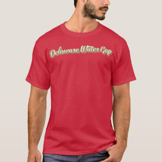 Delaware Water Gap T Retro Art Baseball Font Vinta T-Shirt