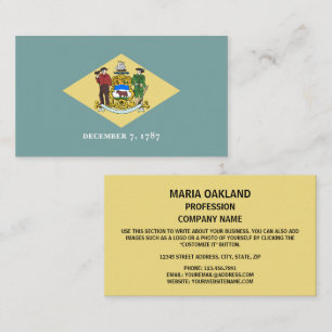 Delawarean Flag, Flag of Delaware Business Card