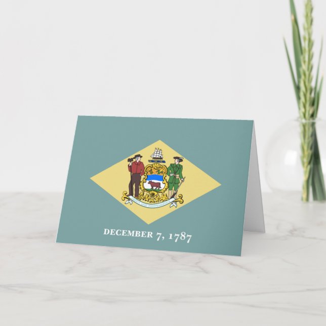 Delawarean Flag, Flag of Delaware Card (Front)