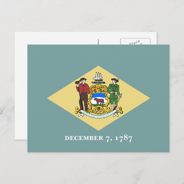 Delawarean Flag, Flag of Delaware Postcard (Front/Back)
