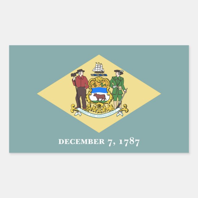 Delawarean Flag, Flag of Delaware Rectangular Sticker (Front)