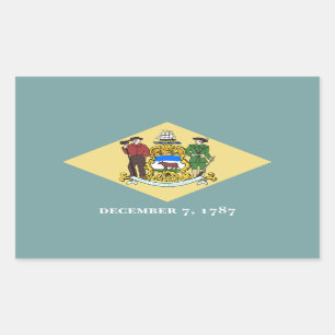 Delawarean Flag, Flag of Delaware Rectangular Sticker