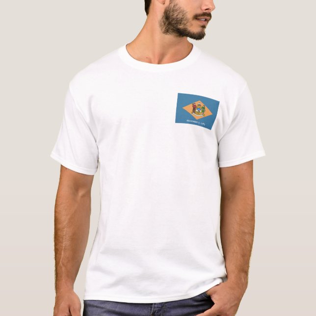 Delawarean Flag + Map T-Shirt (Front)