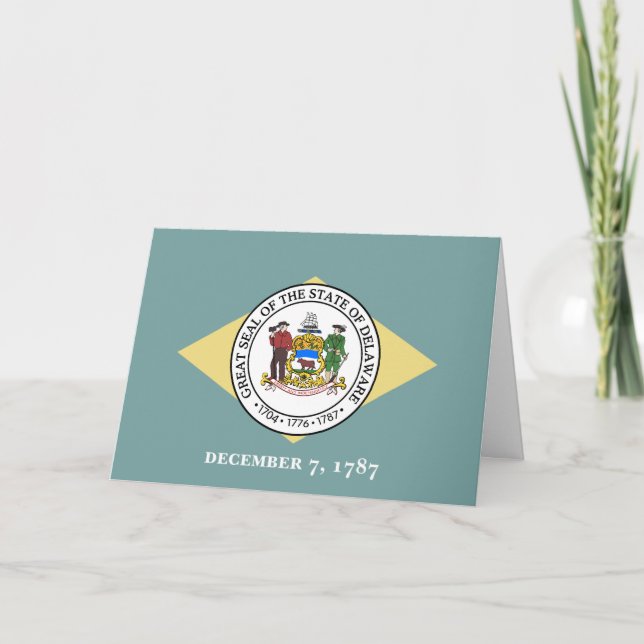 Delawarean Flag & Seal, Delaware Card (Front)