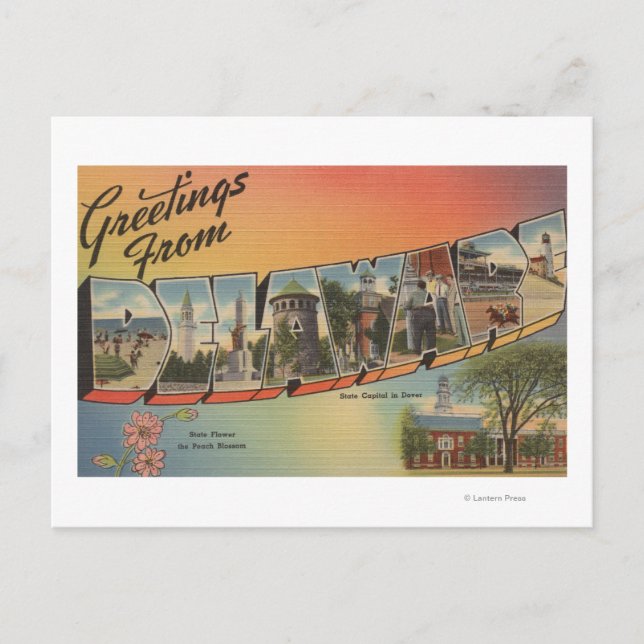 DelawareLarge Letter ScenesDelaware Postcard (Front)